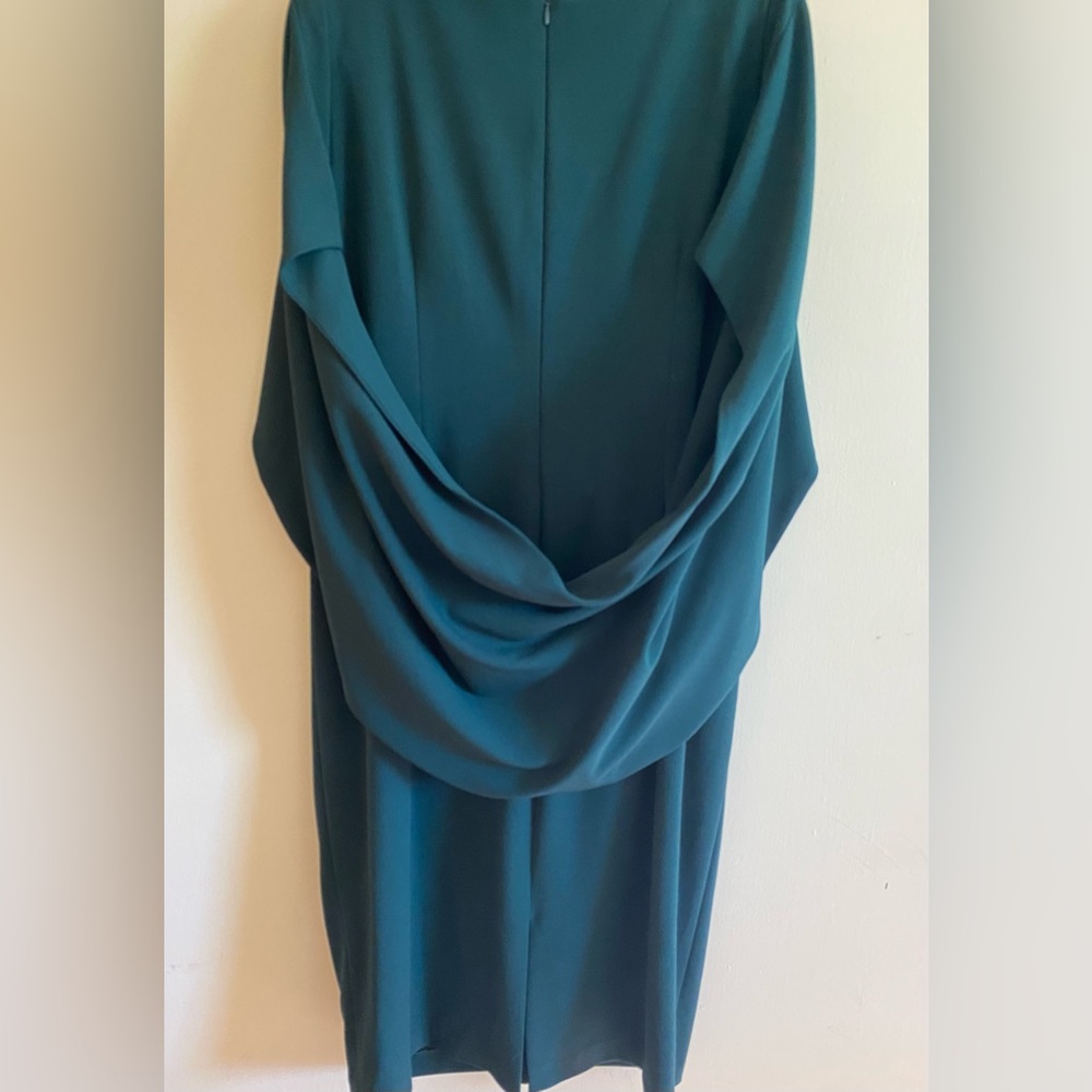 Betsy & Adam Plus Size Drape Back Sheath Dress - image 2